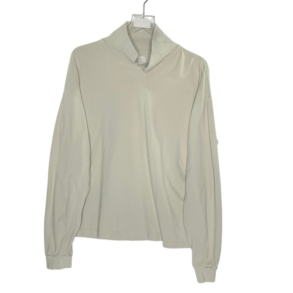 Urban Outfitters Standard Cloth Collared Polo Sweatshirt M Mens Cream Cotton
